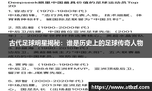 古代足球明星揭秘:谁是历史上的足球传奇人物